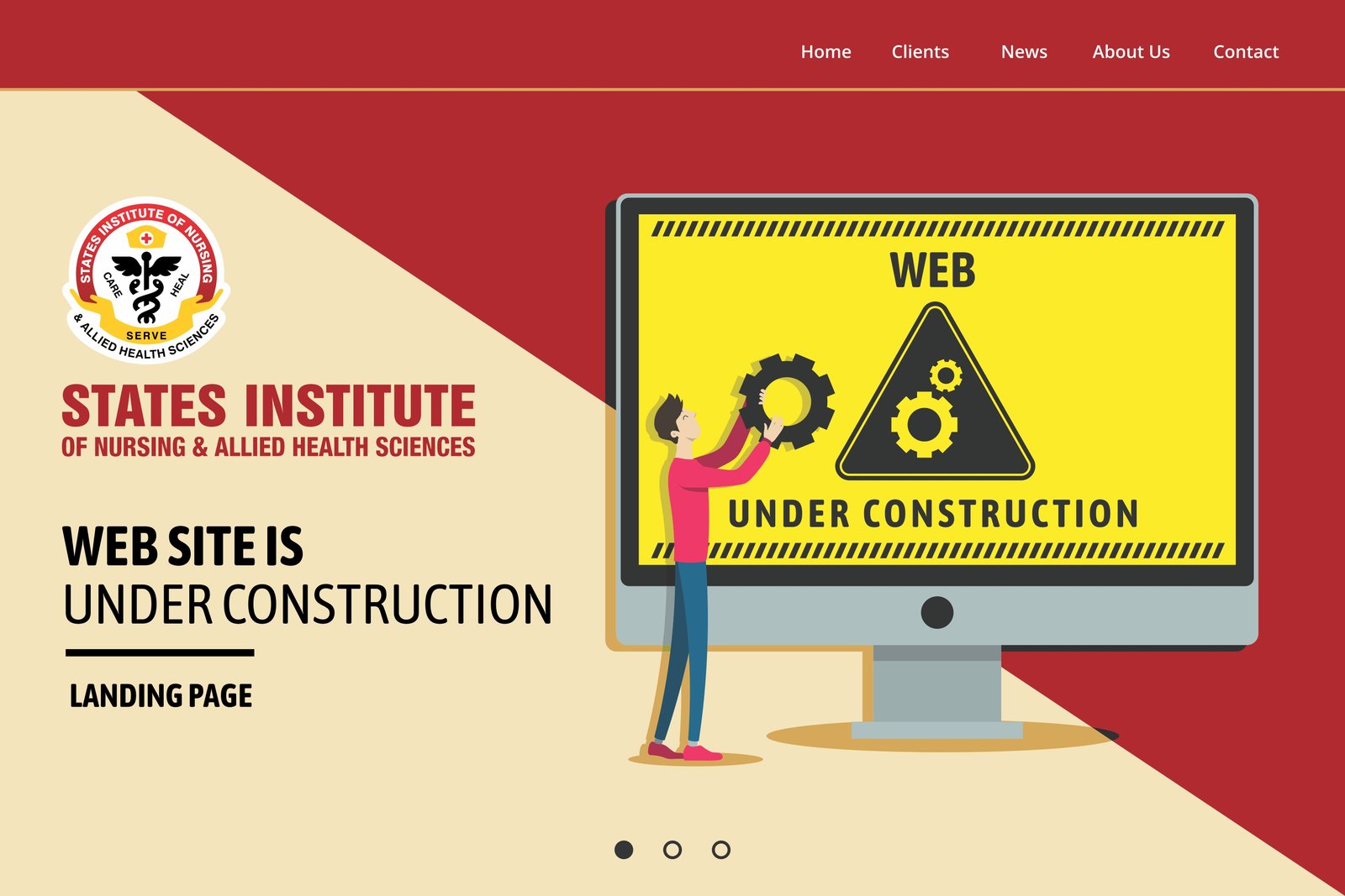States Institute logo and under construction heading